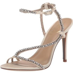Sam Edelman Womens Granger Ankle Strap Heel wedding ivory crystal strap display
